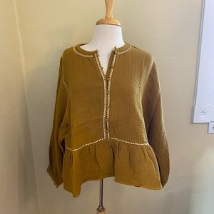 NWOT Madewell peplum top